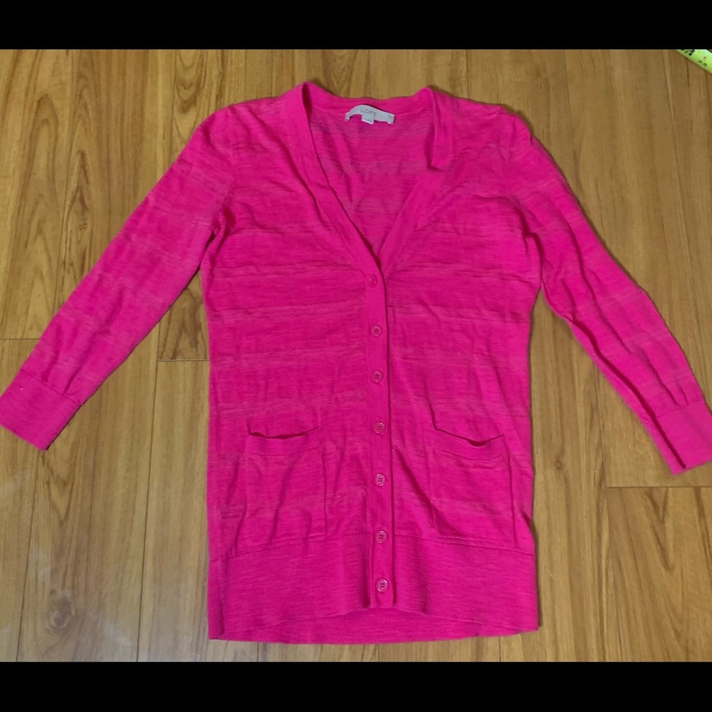 Cute Loft Hot Pink Boyfriend Cardigan